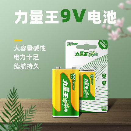凌力9v電池堿性方形九伏萬(wàn)能表干電池?zé)熿F報(bào)警器話筒麥克風(fēng)通用